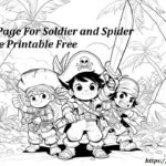 Color Page For Soldier and Spider In Cave Printable Free